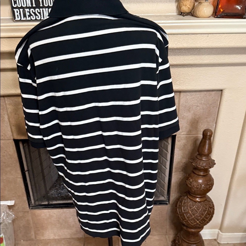 Polo by Ralph Lauren Black and White Striped Shirt - Big - Picture 3 of 4